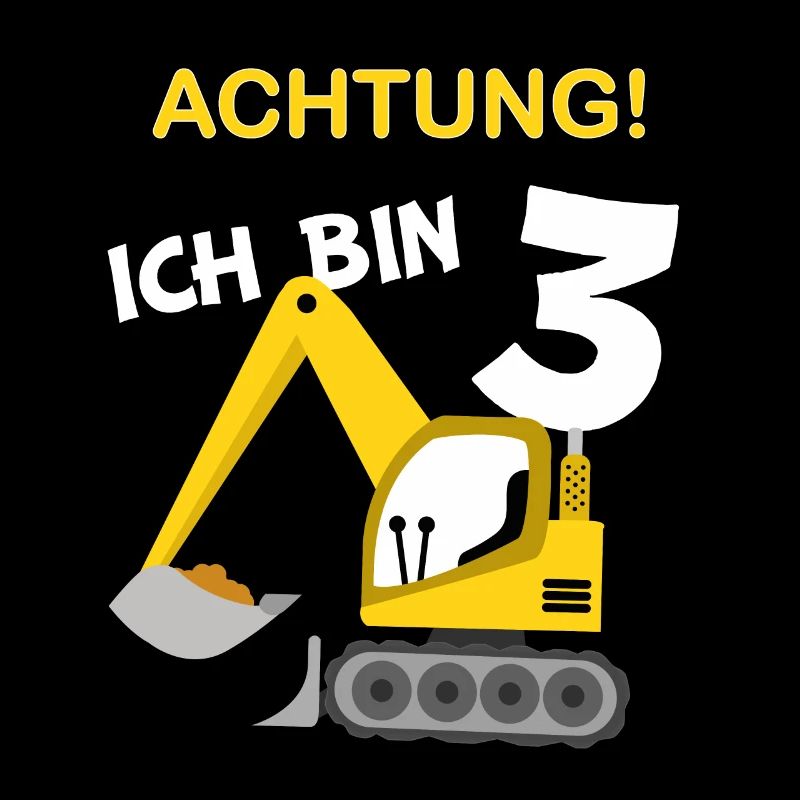 Kinder 3 Geburtstag Bagger 3 Jahre Junge Geschenk