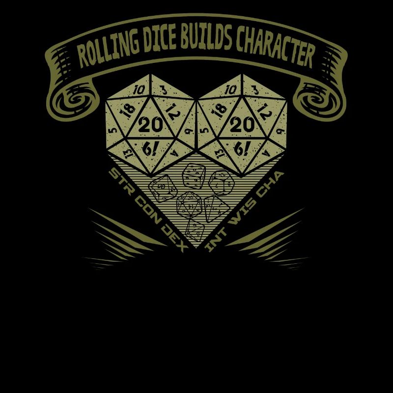 Rolling Dice Builds Character - D20 Tabletop RPG
