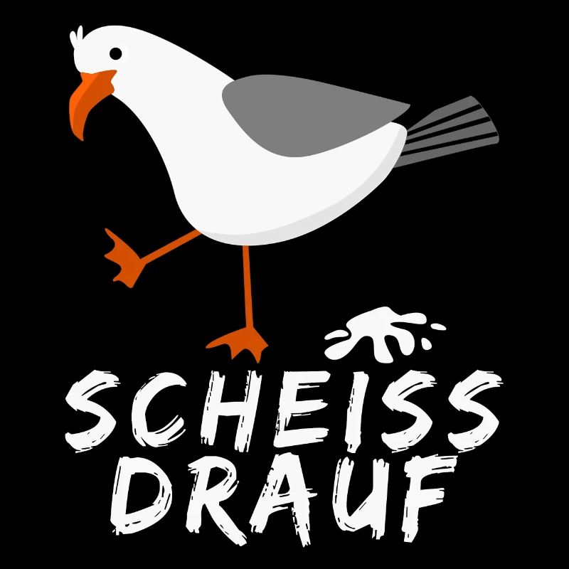 Möwe - lustiger Scheiss drauf Spruch