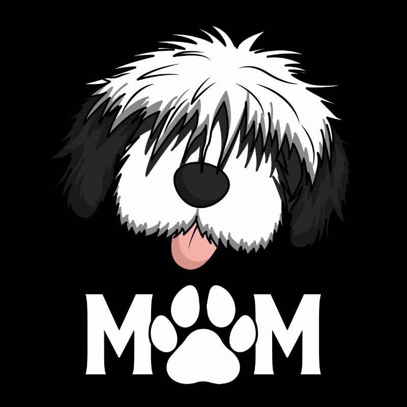 Bobtail-Pudel-Mischling Hund Mutter