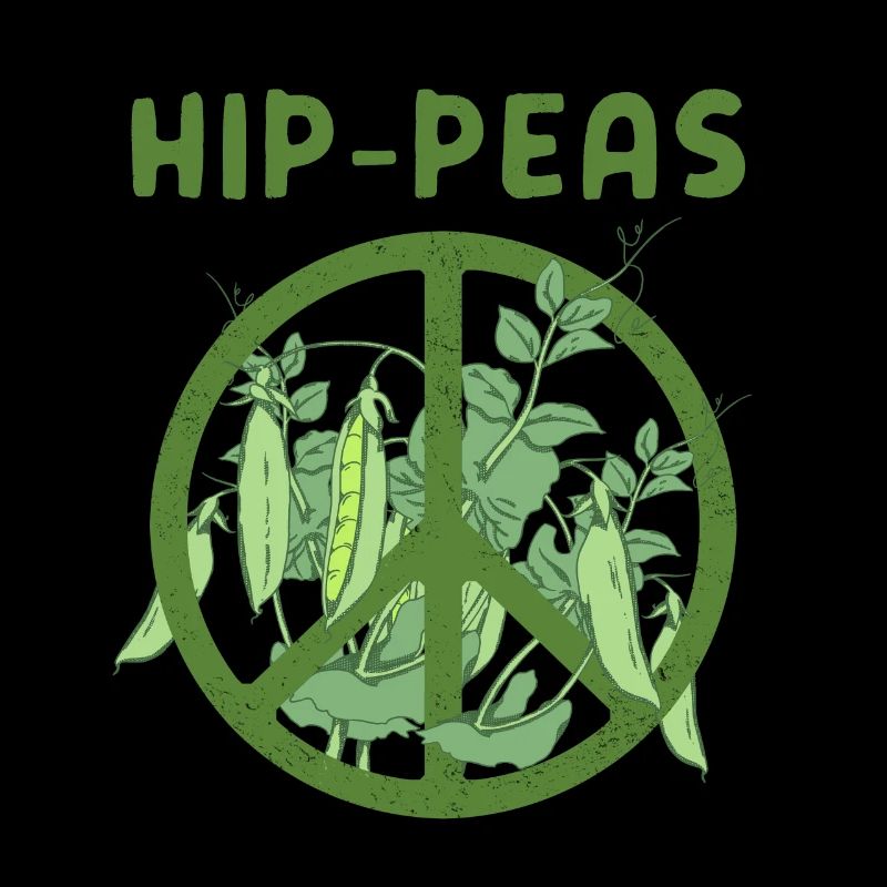 Hippie Erbsen lustig Erbse Garten Spruch Geschenk