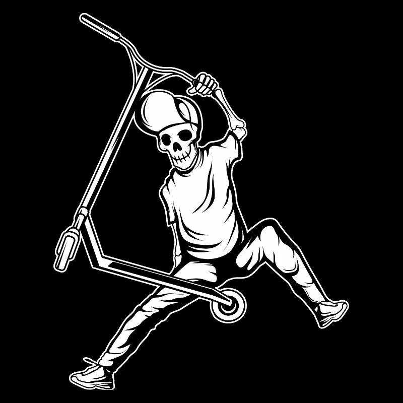 Scooter Roller Stunt Skelett Tretroller