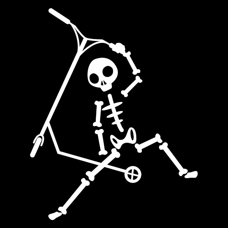 Scooter Roller Stunt Skelett Tretroller