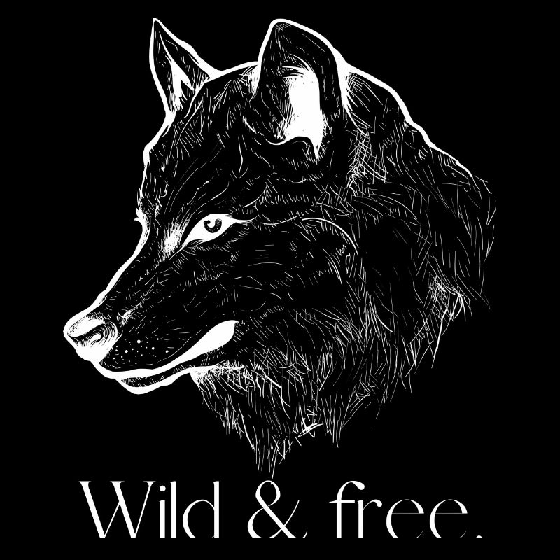 Wild and free, Wolf | Idée de cadeau