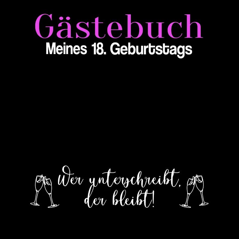 Gästebuch Mädchen 18. Geburtstag Unterschrift
