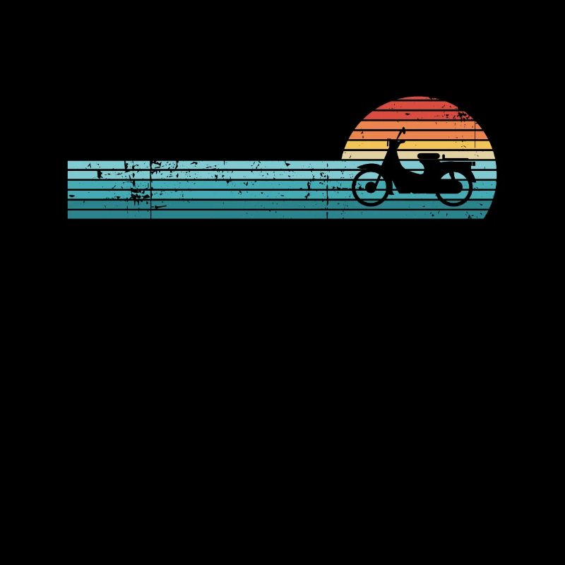 Vintage Moped Retro Sunset Cadeau