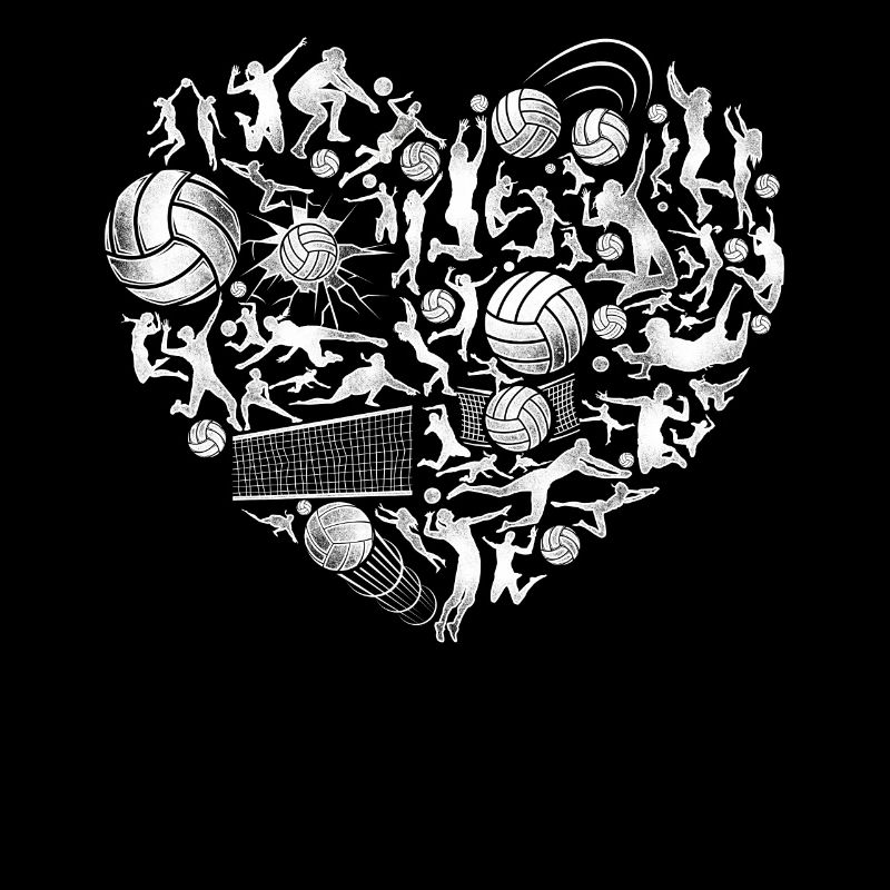 Volleyball Player Team Heart