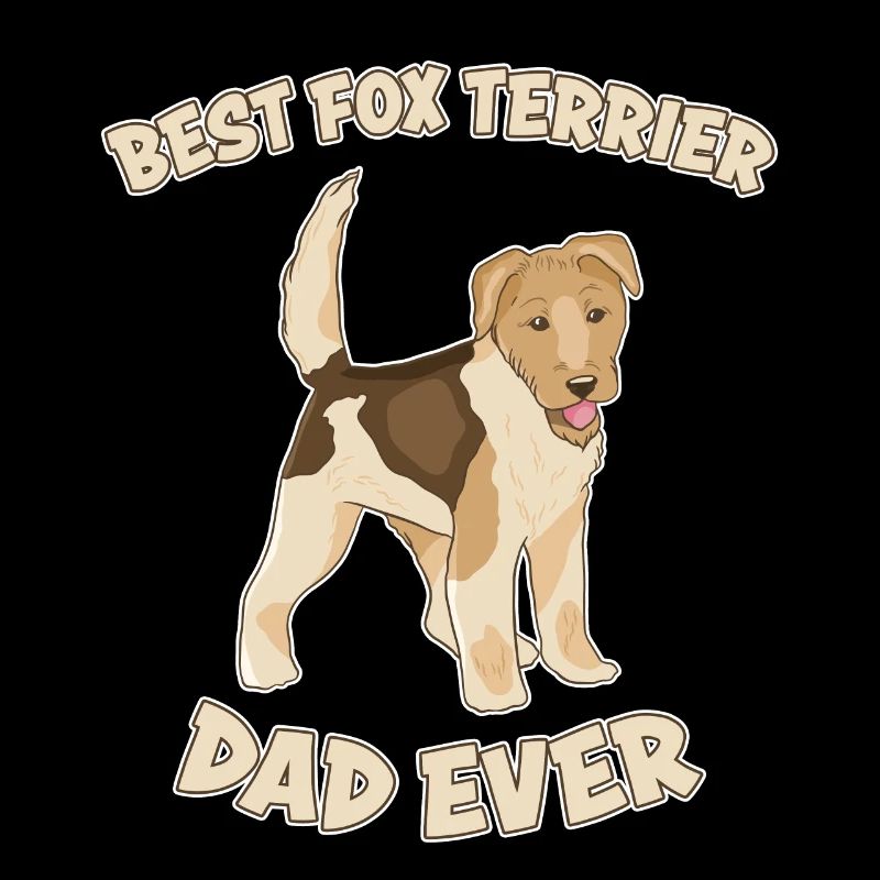 Fox Terrier Papa Chien Disant Fox Terrier Cadeau