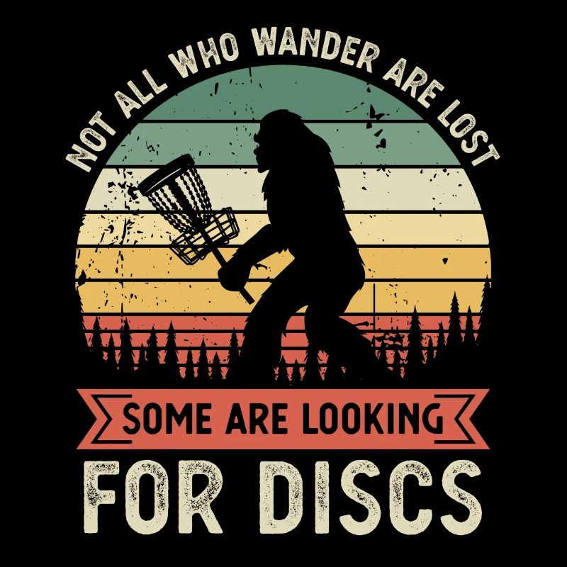 Drôle de Disc Golf Bigfoot Sasquash Vintage Sunset