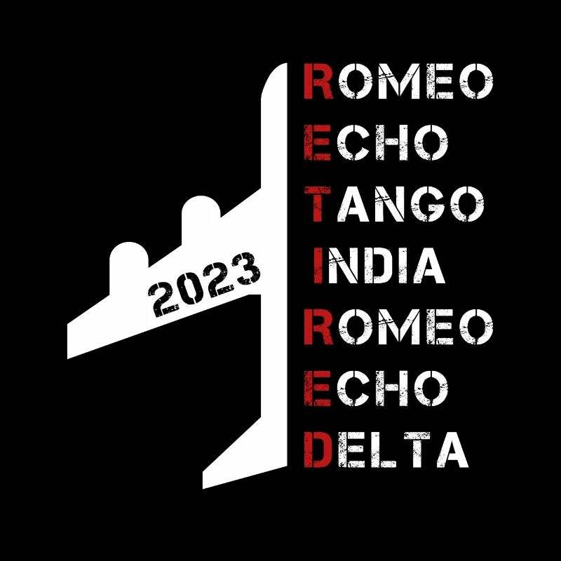 Retired Pilot 2023 Phonetic Alphabet Retirement