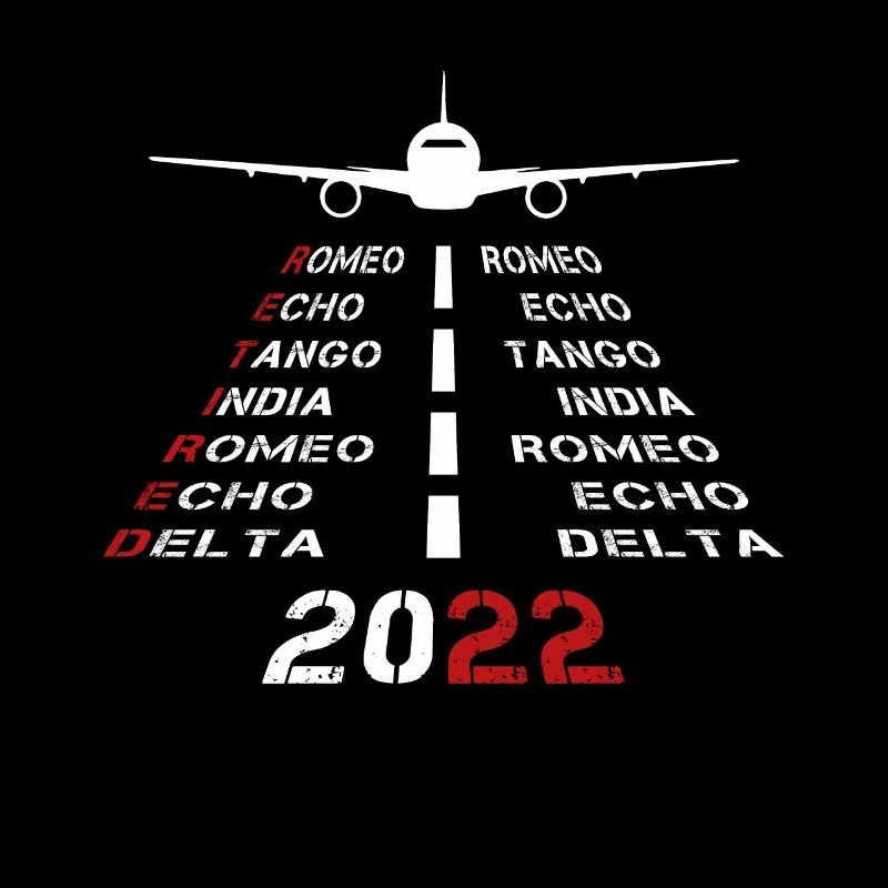 Pensionierter Pilot 2022 Phonetic Alphabet Plane Runway