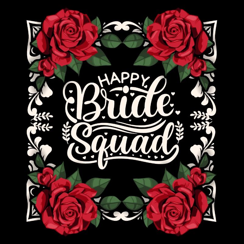Team Bride, Happy Bride Squad, Dicton, Calligraphie