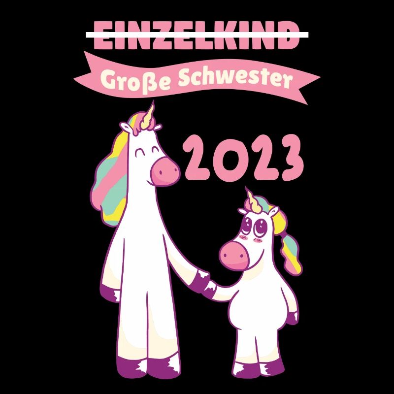 Schwester 2023 Einhorn Werdende Schwester