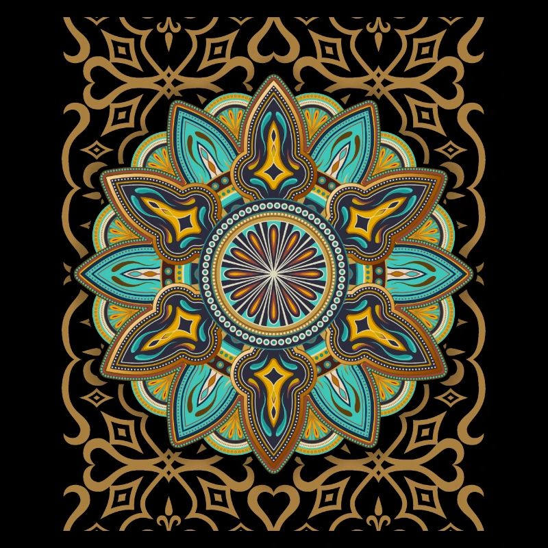 Mandala-Design, 3d-Mandala, Vintage-Arabesque
