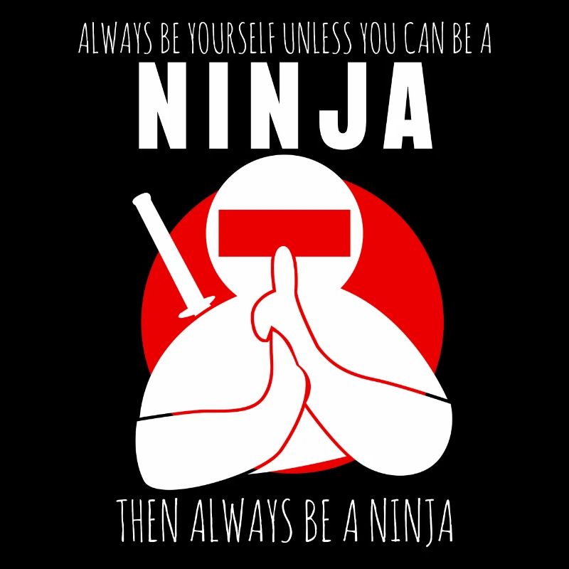 Ninja Spruch Ninjas mit Ninjaschwert