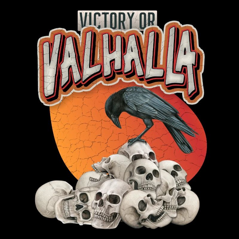 Gothic Skull Skull Corvid, Crow Valhalla