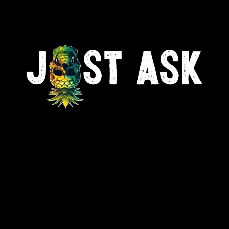 Just Ask Upside Down Pineapple Skull Swinger Gift