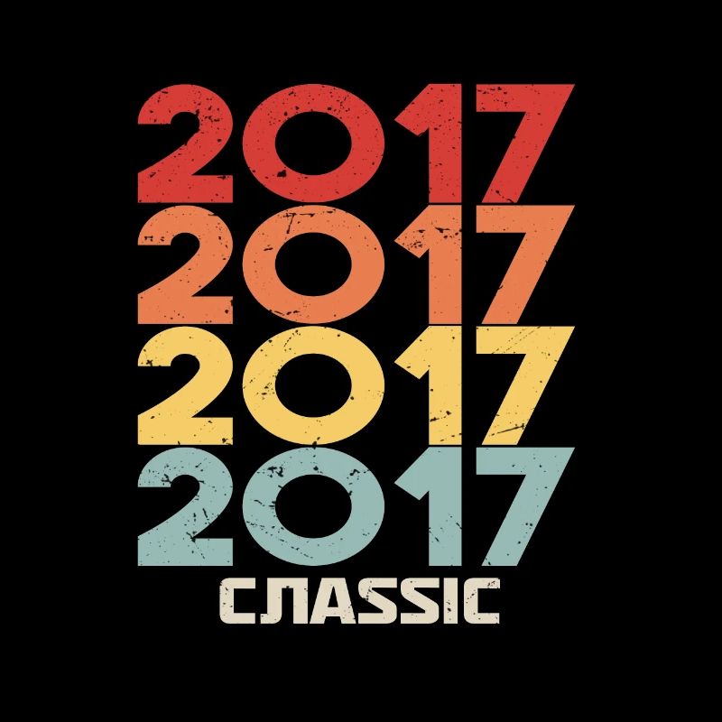 2017 Anniversaire dans le style vintage classique 2017