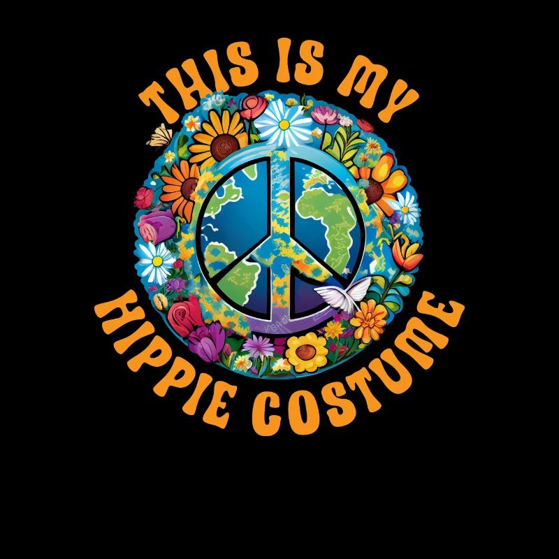 Hippie Peace Zeichen Frieden Blumen Blumenkind