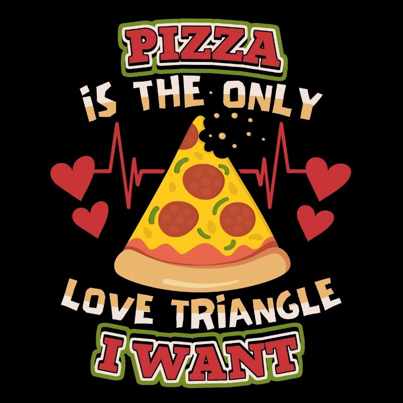 Drôle de pizza Saint-Valentin, amoureuse, pizza disant