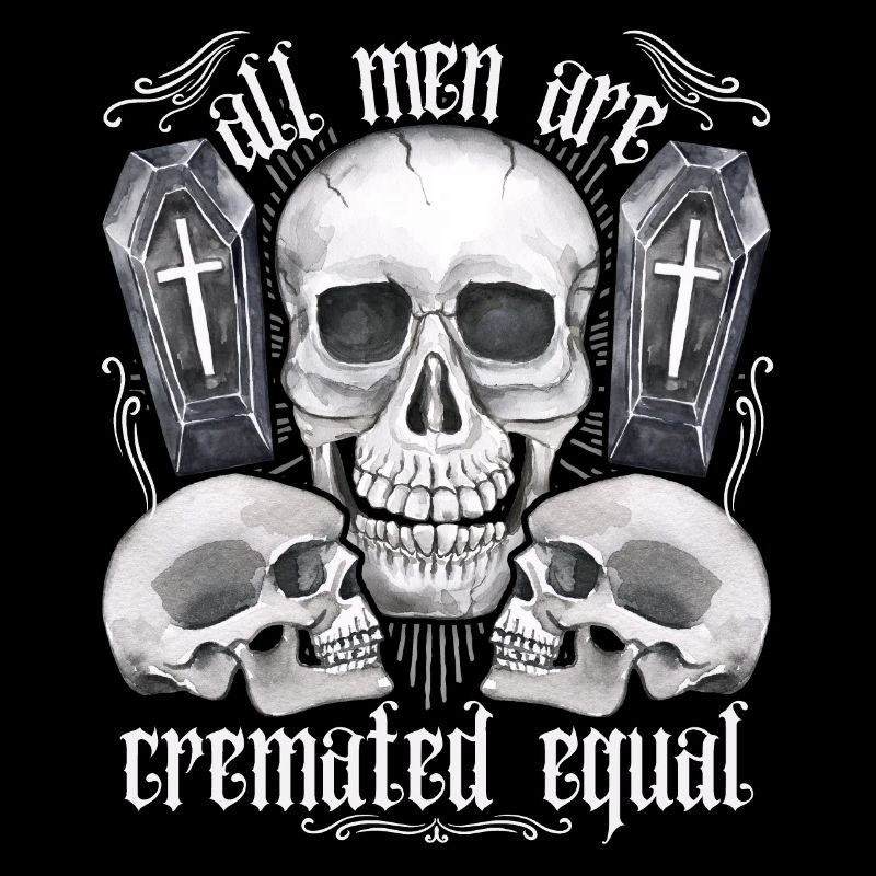 Trois crânes, drôle de dicton, jeu de mots, crématorium