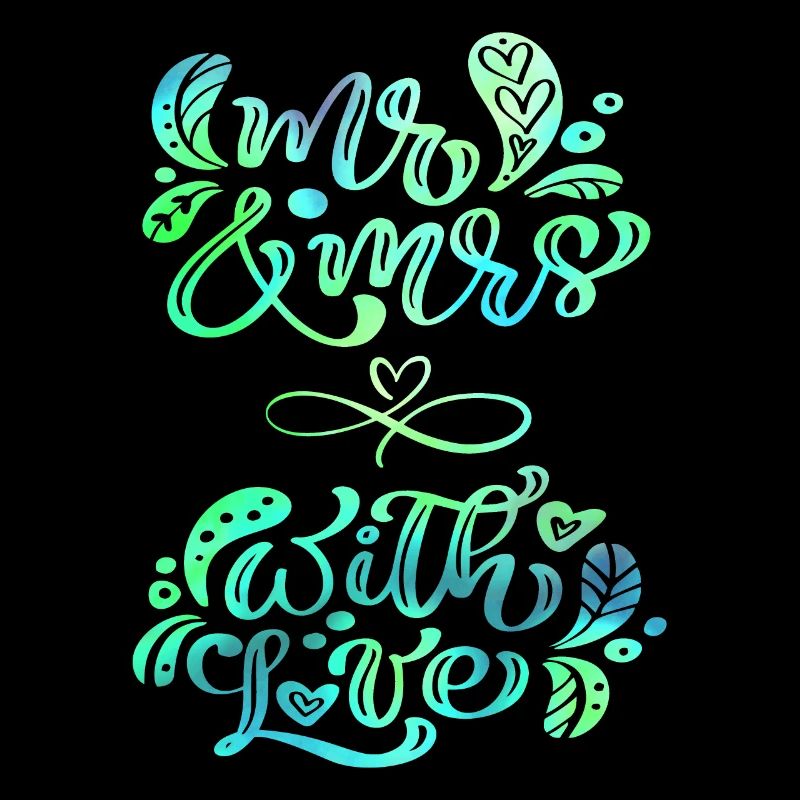 Mr & Mrs, Amour-Amour, Mariage, Typographie de mariage