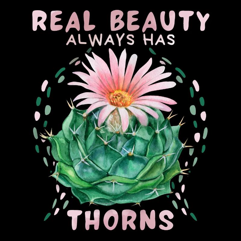 Cactus cactus, funny saying with cactus flower