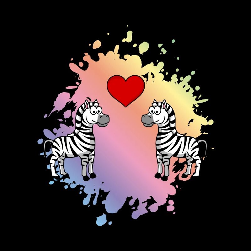 Zebra Comic Paar Liebe
