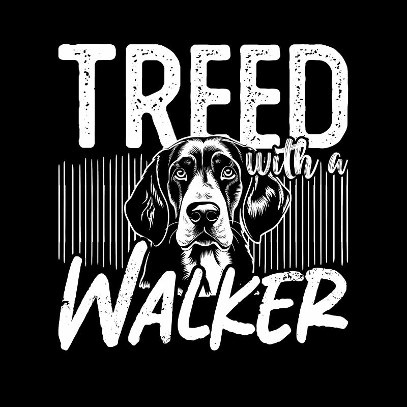 Coonhound Treed avec un Walker Bluetick Coonhound