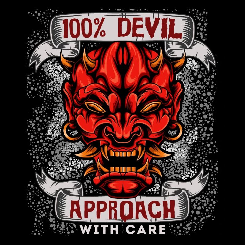 Devil Satan, drôle de diable disant dans le style de la bande dessinée