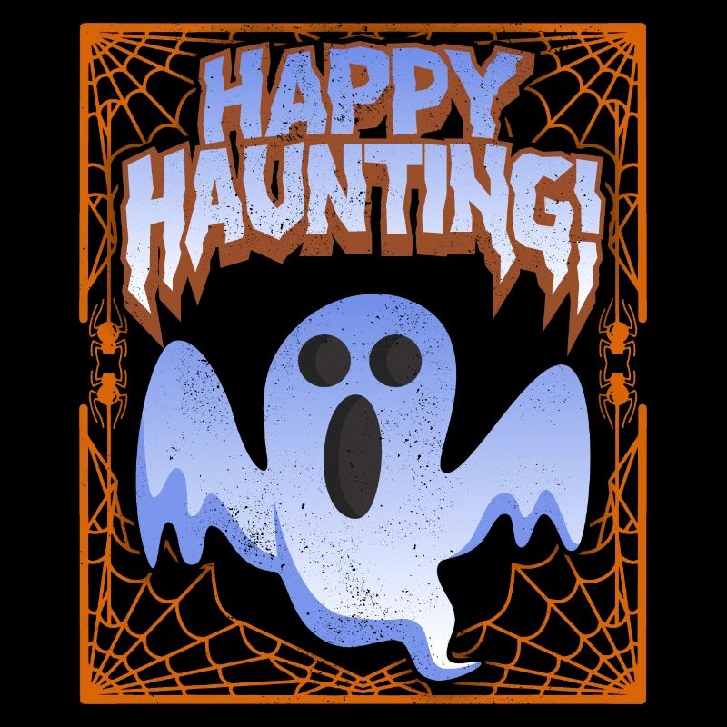 Funny Ghost, Saying with Cobwebs, Spider, Pun