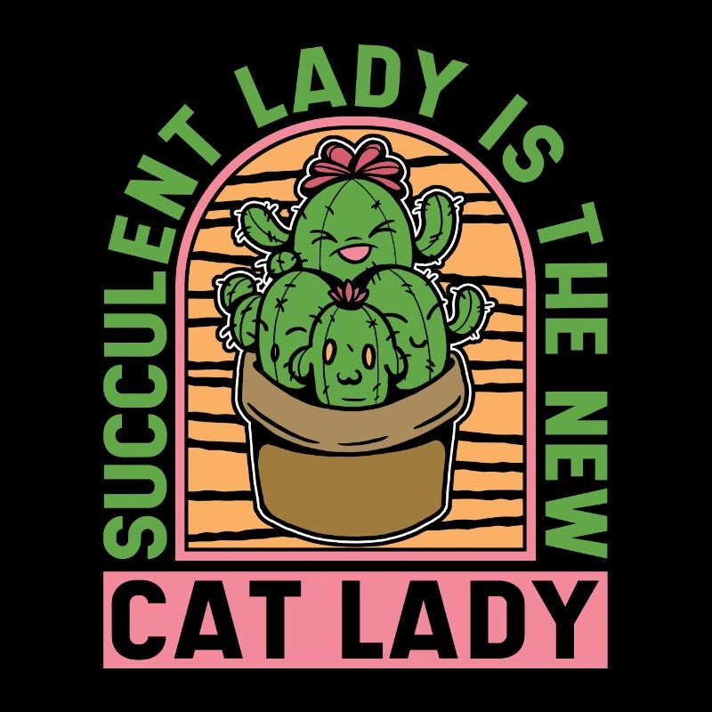 La dame succulente est la nouvelle dame de chat aime le jardinage