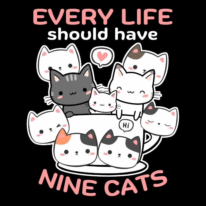 Chats drôles, chat disant, 9 chats de dessin animé