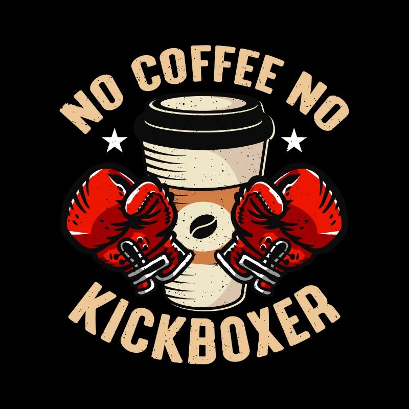 Kickboxer Pas de café Pas d’artiste martial Amateur de café
