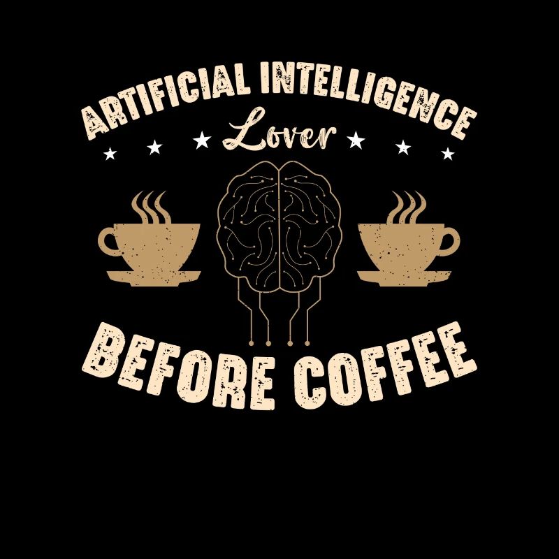 Amoureux de l’intelligence artificielle avant le café des robots