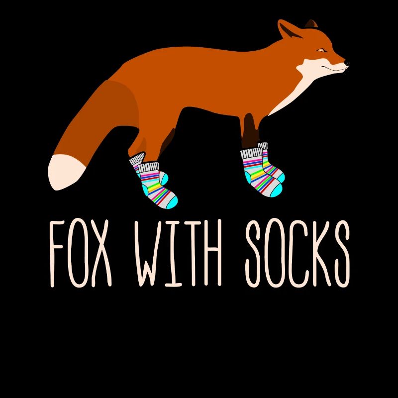 Fox with Winter Socks Sock Wool Socks