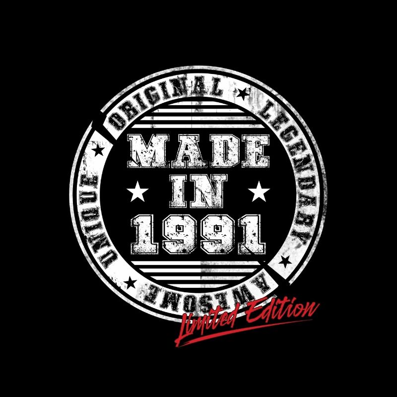 Retro Patch Vintage 1991 Birthday Gift