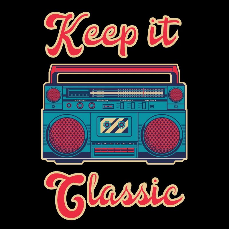 Keep It Classic Retro Ghettoblaster Musik Blaster 80er Jahre