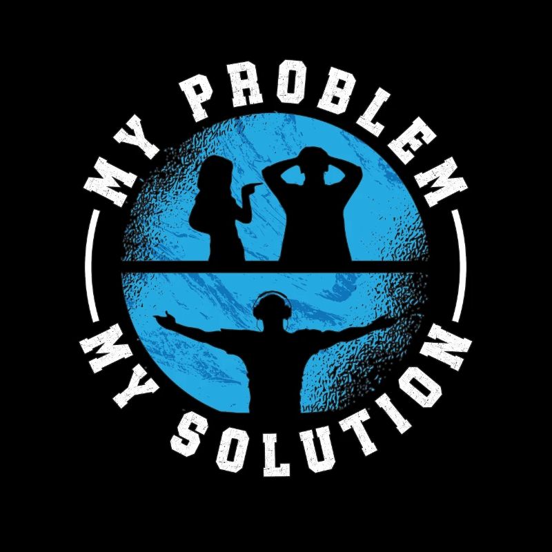 Disc Jockey My Problem My Solution Pictogram Dad