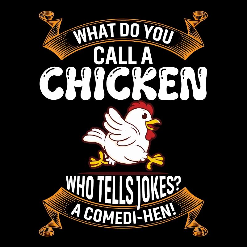 Comment appelle-t-on un poulet qui raconte des blagues ? Un Come