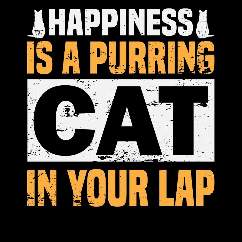 Glück ist eine schnurrende Katze in Ihrem Schoß
