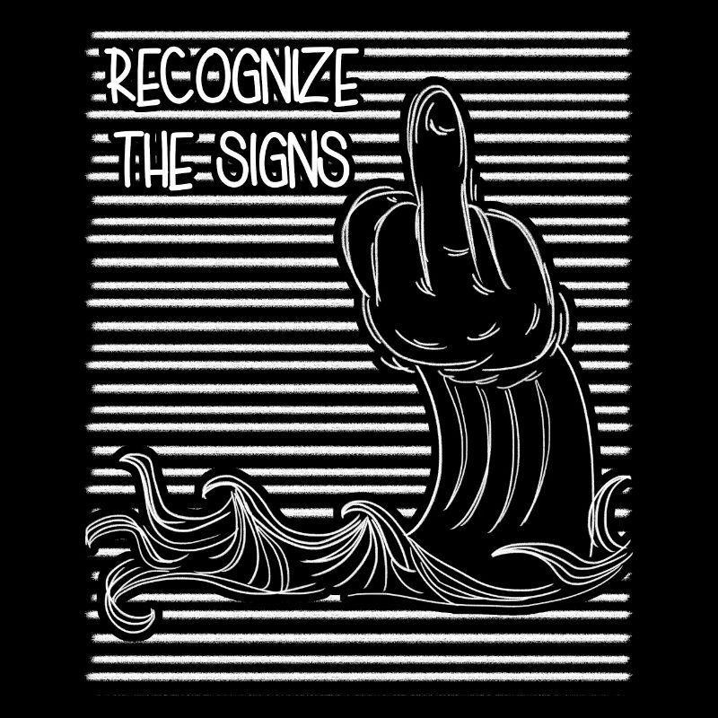 Middle Finger Wave Grumpy Misanthrope