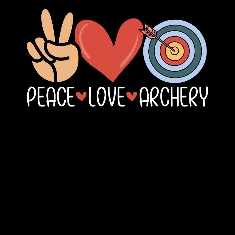 Peace Love Bogenschießen Jagd Compound Bogen Lustig