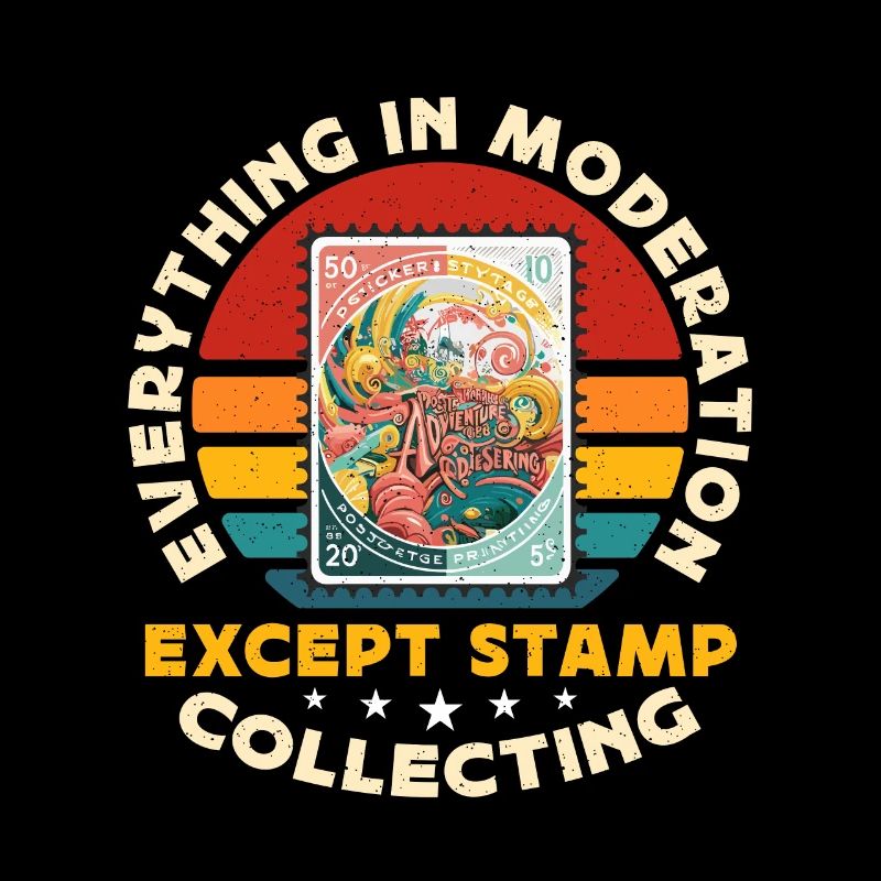 Stamp Collector Everything In Moderation Collector