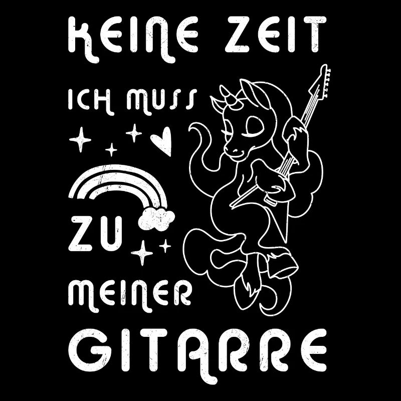Gitarrist Niedlich Einhron Magisch Regenbogen