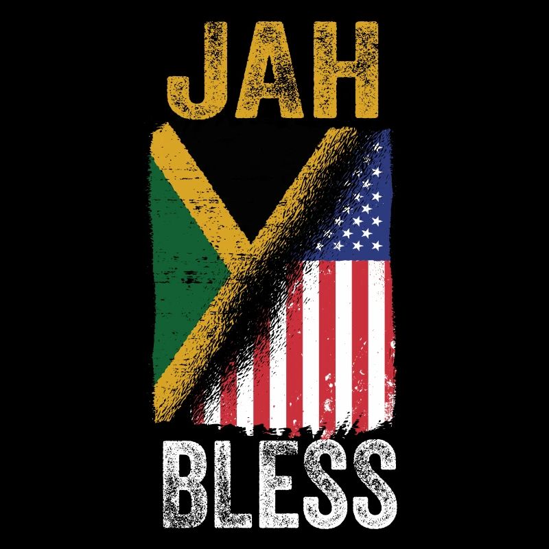 Jah Bless Drapeau américain Reggae Jamaica Roots