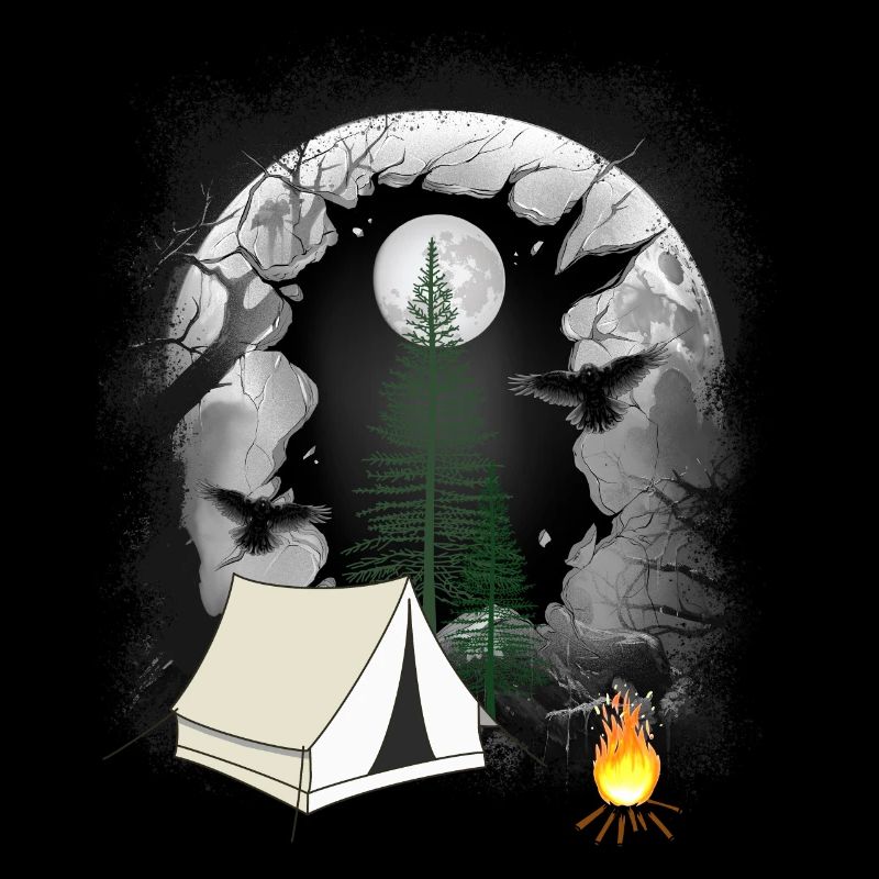 Tent Camping Campfire Forest Nature Lover