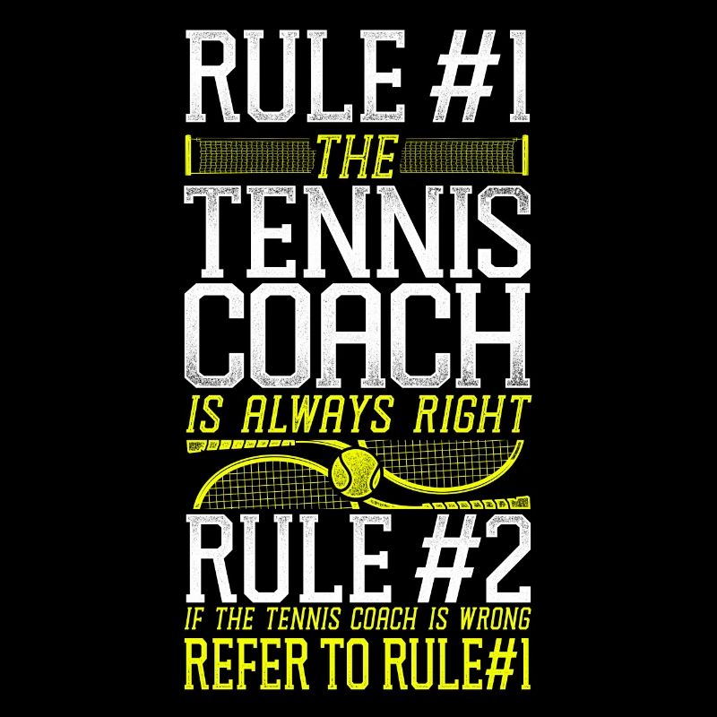 Funny Tennis Player Racket Coach