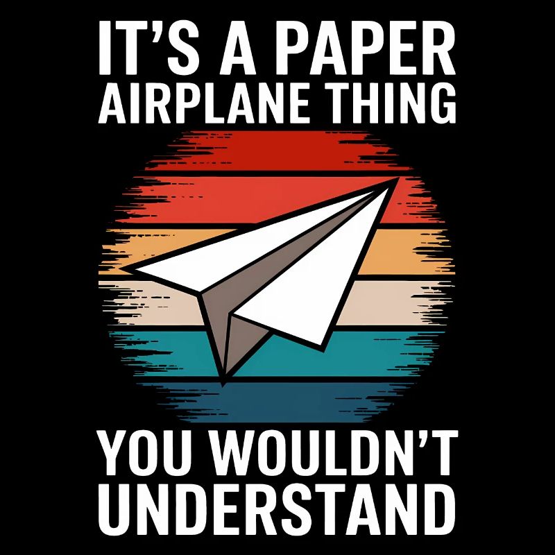 Papierflieger Spruch Witz Papierflugzeug Geschenk