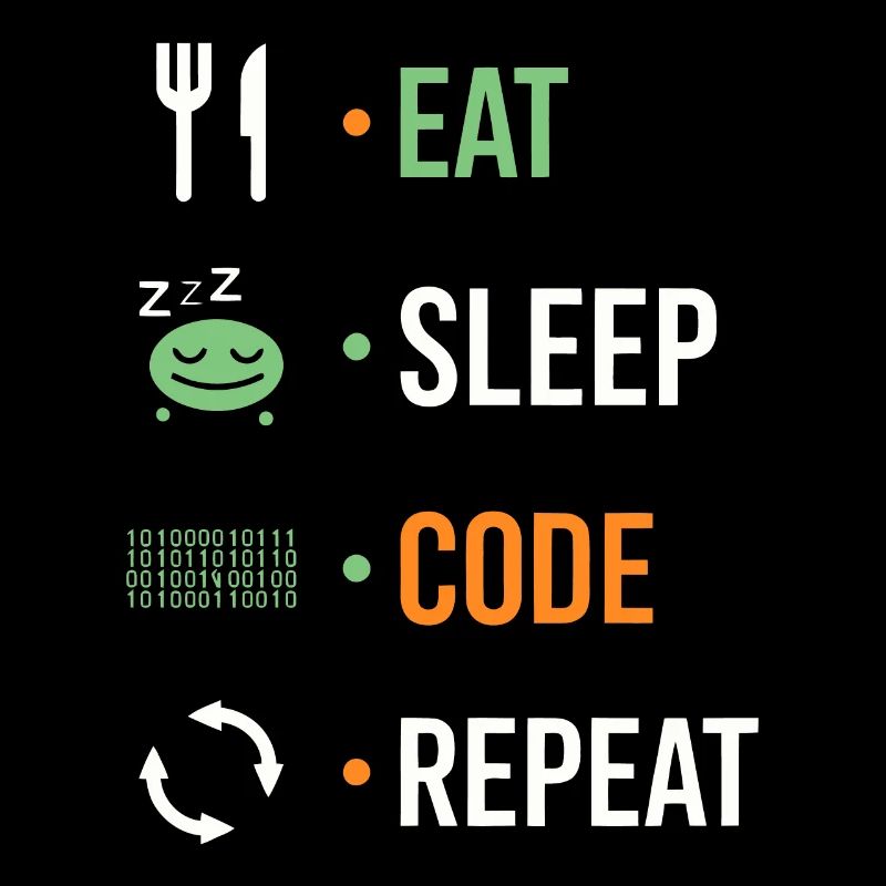 Manger, dormir, coder, répéter.